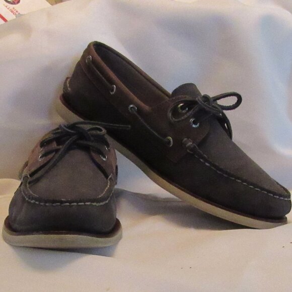 Sperry Top-Sider GOLD CUP Blue/Brown Men's 2-Eye Camino Boat Shoe Size 11 - Picture 1 of 12